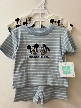 Disney Baby Mickey -Blue Striped Set